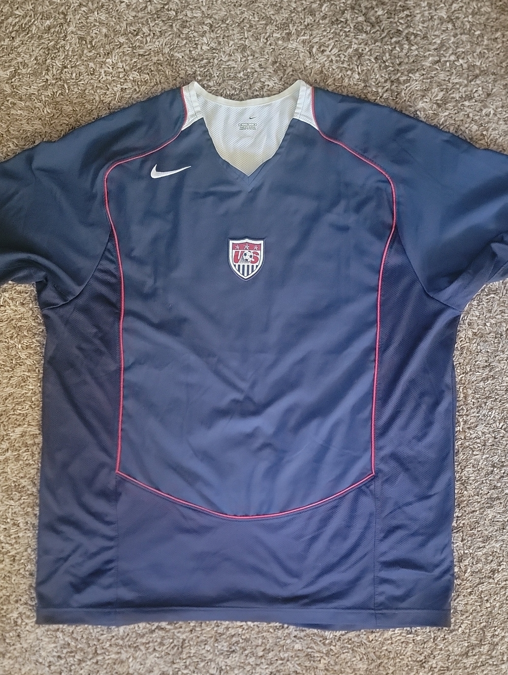 Nike Vintage Team USA Jersey Men's XL Blue World Cup Away Kit Soccer 2004-2005